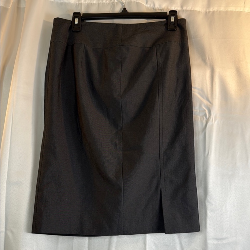 Rafaella Gray Pencil Skirt Knee-Length Work Slit